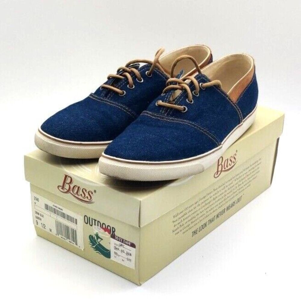 EUC G.H. Bass & Co Denim Blue Harbor Boat Shoes 9.5 M 3145W